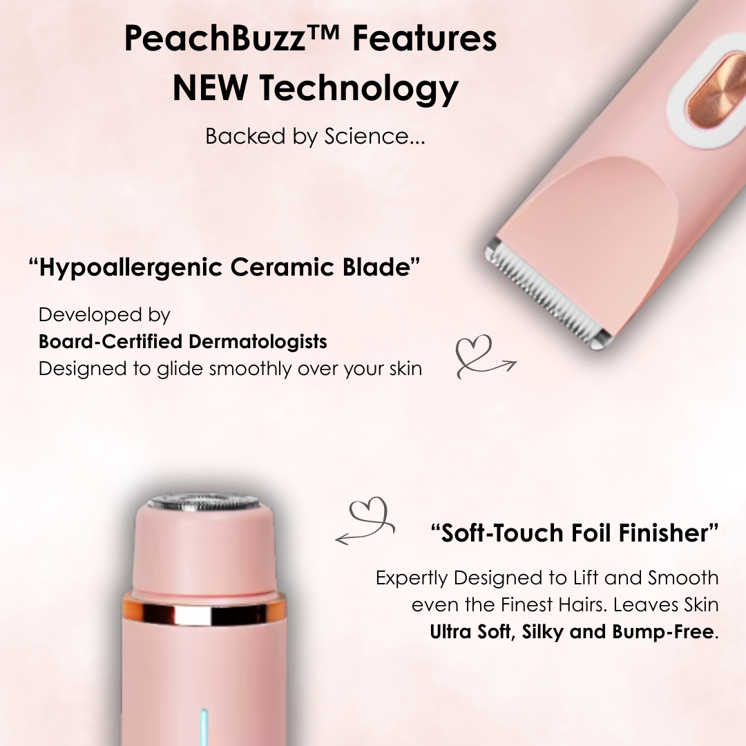 PeachBuzz™ Gentle 2-in-1 Trimmer & Smooth Finish Shaver